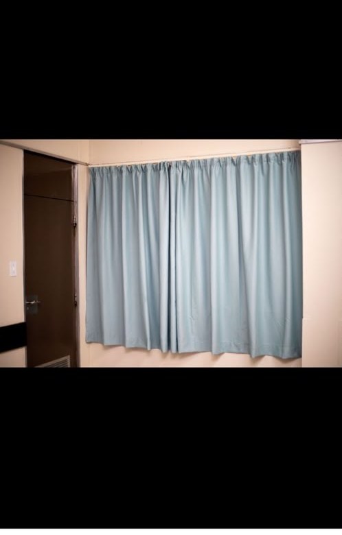 Blue blockout curtains